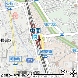 福岡県中間市周辺の地図