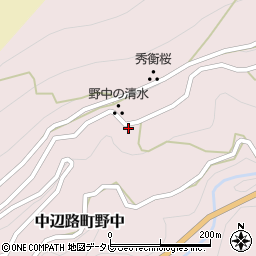 和歌山県田辺市中辺路町野中400周辺の地図