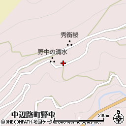 和歌山県田辺市中辺路町野中406周辺の地図