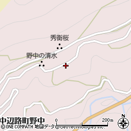 和歌山県田辺市中辺路町野中408周辺の地図