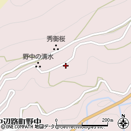 和歌山県田辺市中辺路町野中405周辺の地図