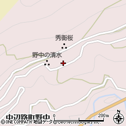 和歌山県田辺市中辺路町野中393周辺の地図