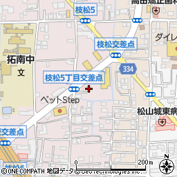 松屋松山枝松店周辺の地図