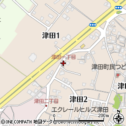津田一丁目周辺の地図