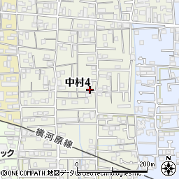 愛媛県松山市中村4丁目周辺の地図