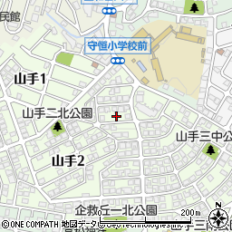 福岡県北九州市小倉南区山手2丁目3周辺の地図