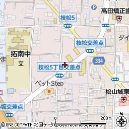 無添くら寿司 松山枝松店周辺の地図