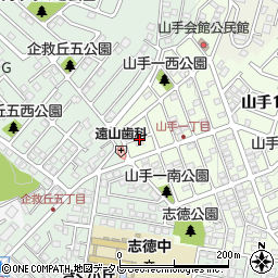 福岡県北九州市小倉南区山手1丁目16周辺の地図