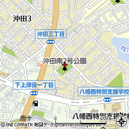 沖田南2号公園周辺の地図