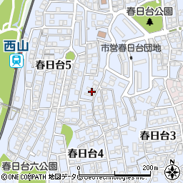 福岡県北九州市八幡西区春日台周辺の地図