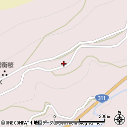 和歌山県田辺市中辺路町野中369周辺の地図