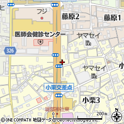 ローソン松山小栗店周辺の地図