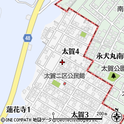 福岡県中間市太賀4丁目周辺の地図