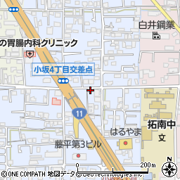 松山市南小坂集会所周辺の地図