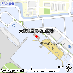 日本トランスオーシャン航空　松山空港所貨物周辺の地図