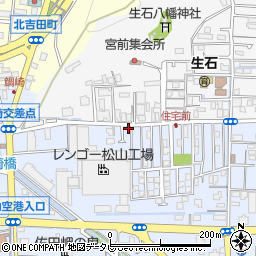 愛媛県松山市南吉田町1861-11周辺の地図