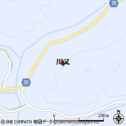 徳島県阿南市新野町川又周辺の地図