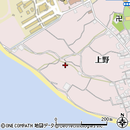 和歌山県御坊市名田町上野周辺の地図