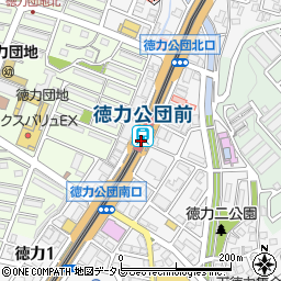 徳力公団前駅周辺の地図