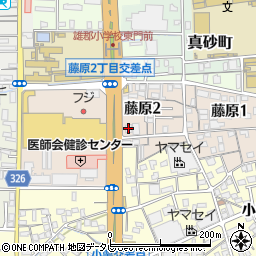 萬楽藤原店周辺の地図