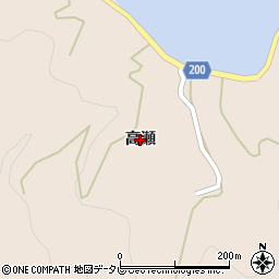 徳島県阿南市椿町（高瀬）周辺の地図