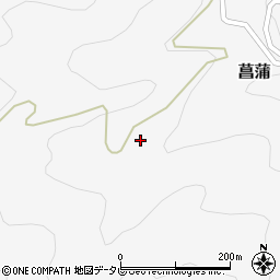 徳島県那賀郡那賀町菖蒲小屋周辺の地図