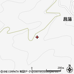 徳島県那賀町（那賀郡）菖蒲（小屋）周辺の地図