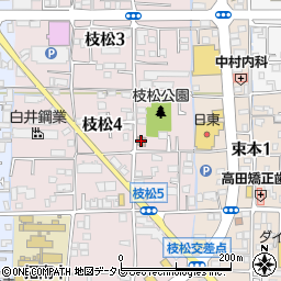 松山市枝松集会所周辺の地図