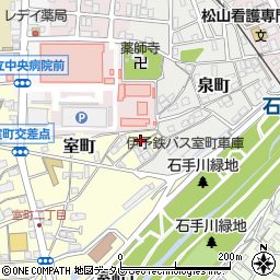愛媛県松山市室町17周辺の地図