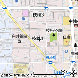 愛媛県松山市枝松周辺の地図