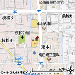ガスト松山束本店周辺の地図