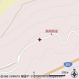 和歌山県田辺市中辺路町野中265周辺の地図