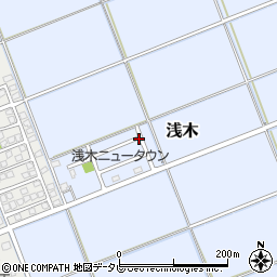 福岡県遠賀郡遠賀町浅木周辺の地図