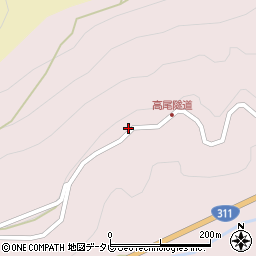 和歌山県田辺市中辺路町野中262周辺の地図