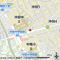 西日本新聞エリアセンター　三ヶ森周辺の地図