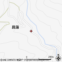 徳島県那賀郡那賀町菖蒲小屋ノ谷周辺の地図