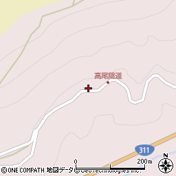 和歌山県田辺市中辺路町野中261周辺の地図