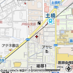 愛媛県松山市竹原町周辺の地図