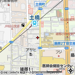 愛媛県松山市土橋町周辺の地図