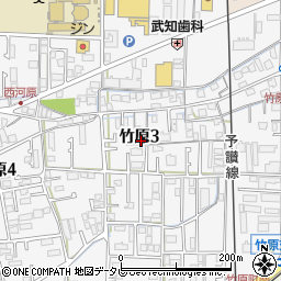 愛媛県松山市竹原周辺の地図