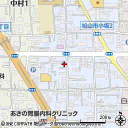Ａ松山市・金庫のトラブル対応　２４Ｘ３６５安心受付センター周辺の地図