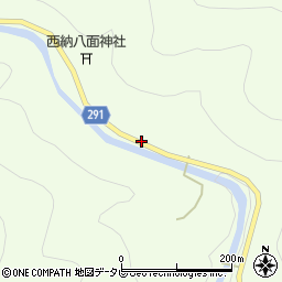 徳島県那賀郡那賀町西納かくれごや周辺の地図