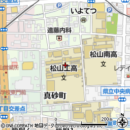 愛媛県松山市真砂町周辺の地図