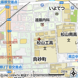愛媛県立松山工業高等学校周辺の地図