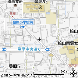 ローソン松山桑原三丁目店周辺の地図