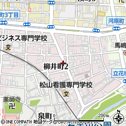 愛媛県松山市柳井町周辺の地図