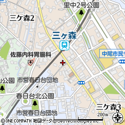 パンの木ポポロ三ケ森駅前本店周辺の地図