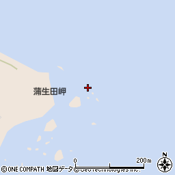 蒲生田岬周辺の地図