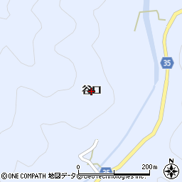 徳島県阿南市新野町（谷口）周辺の地図