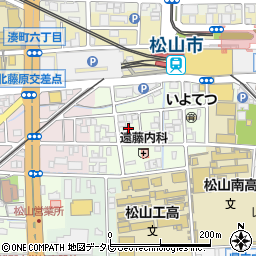 愛媛県松山市永代町6周辺の地図